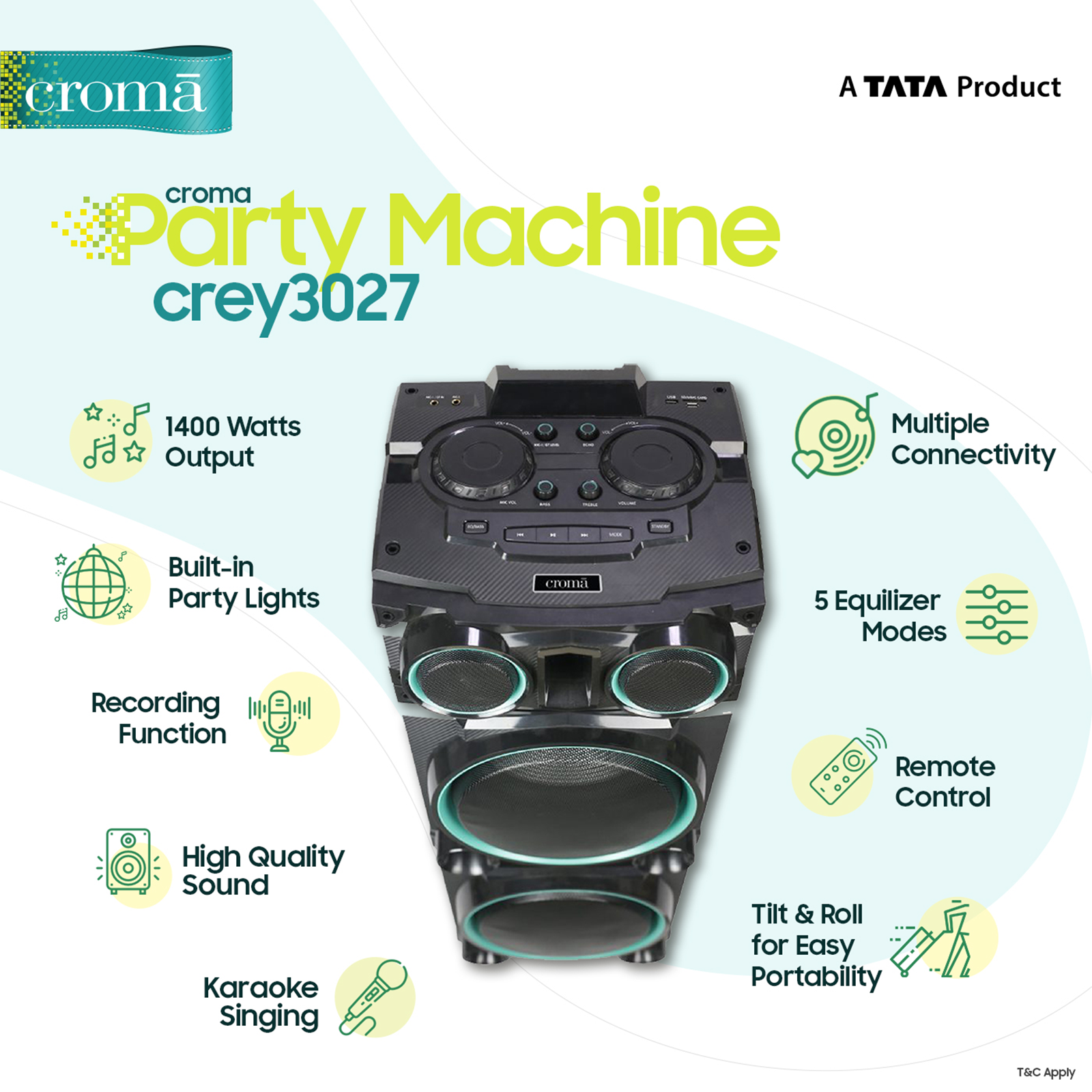 Croma trolley 2024 music system